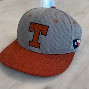 Texas Gray and Orange Baseball Cap with T Logo